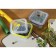 Silikobox transportation and storage container, silicone, folding, 900 ml, green color