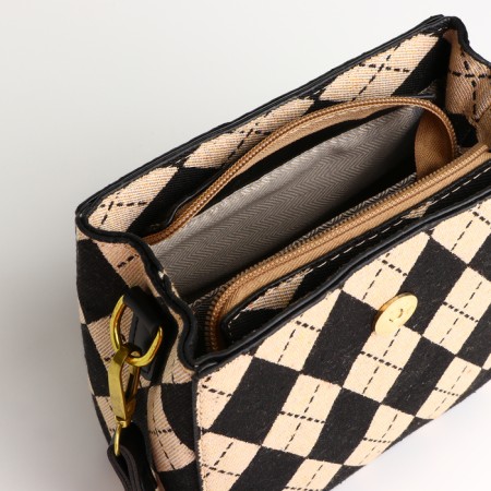 Cross-bodi with zipper, long belt, black color-5