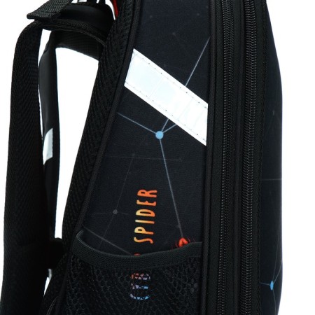 School backpack 38 x 30 x 16 cm, ergonomic back, stavia "spider", black-10