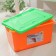 Container for storage with a lid, 50 l, 63 × 40 × 33 cm, on wheels, color mix