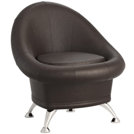 Orion banquet, 690 × 690 × 690 mm, leatherette, dark brown color-1