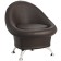 Orion banquet, 690 × 690 × 690 mm, leatherette, dark brown color