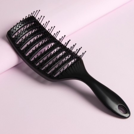The comb massage, wide, ventilated, 7.5 × 23 cm, black color-1