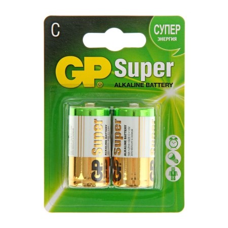Battery Alkalin GP Super, C, LR14-2BL, 1.5V, blister, 2 pcs.
