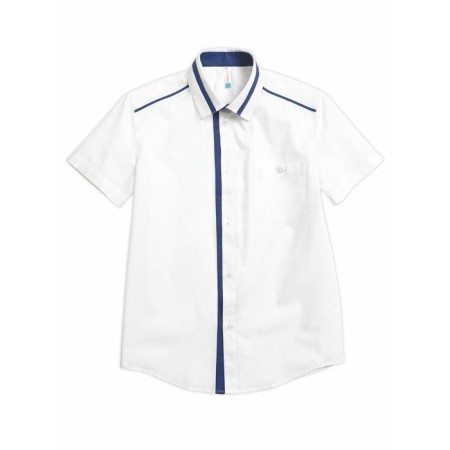 Short -sleeve shirt for Pelican boy, height 128 cm, white color-2