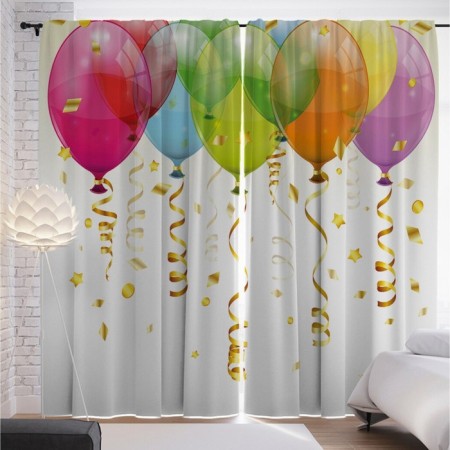 Photostes "Helic balls for the holiday", Saten, size 145x265 cm, 2 pcs