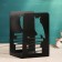 Holder-stand for the books "Owl on books" set 2pcs, black