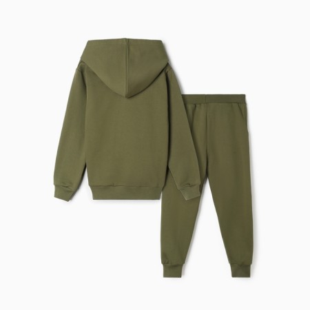 Kit for children (sweatshirt, trousers) I am beginning, khaki color, height 110 cm-5