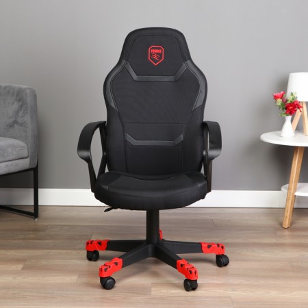 Playing chair "zombie 100" eco -leather/fabric, black-1