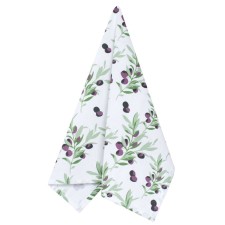 Black Olives kitchen towel, size 45x60 cm, green color