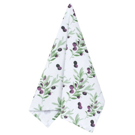 Black Olives kitchen towel, size 45x60 cm, green color