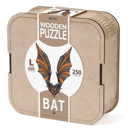 Wooden, figured puzzle Ewa bat-11