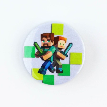 Metal icon, sunset "Children for a boy and girl", D = 2.5 cm, mix-4