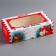 New Year. Folding box, confectionery packaging with the New Year Mail window, 25 x 15 x 7 cm