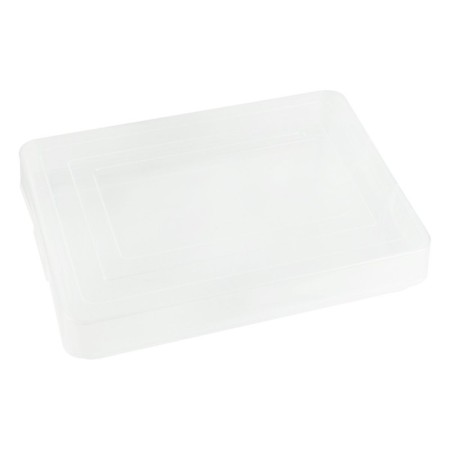 A4 documents container, with latches, 260 x 350 x 65 mm, transparent-1