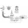 A set for the bathtub "Ani Plast" C6055: Siphon flat, flexible pipe 40 x 50 mm