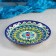 Plate of the Rishtan ceramics "Flowers", blue, flat, 15 cm