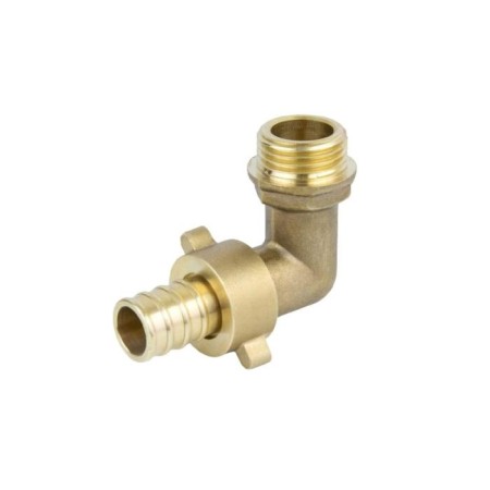 Adapter Aquasfera 9106-01, d = 15 mm x 1/2 ", angular, with a fitting, external thread, brass