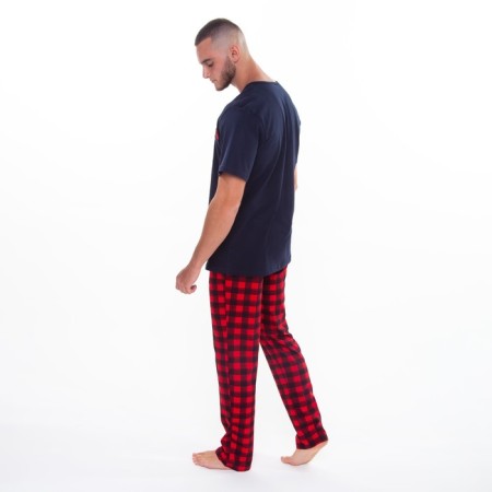 Male Home suit (T -shirt and trousers), red color, size 58-2