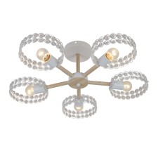 Lamp on the ESCADA rod, 679/5p White. 5x60W, e27, 600x600x180 mm, white color/tree