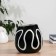 VAZ Coramics Table "Picasso" (manual painting) 17 cm, black and white