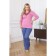 Female jumper, size 56, pink color