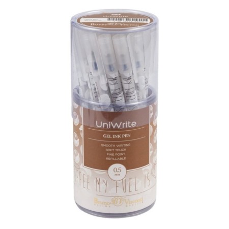 Gel handle Bruno Visconti Uniwrite Coffee Break, 0.5 mm, blue ink-4