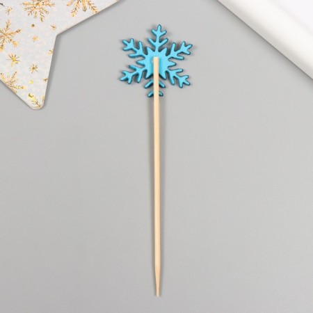 Decor for creativity "Blue Snowflake", 11 cm (set 10 pcs)-4