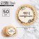 A set of stickers for the business “100 % natural”, 4 x 4 cm - 50 pcs.