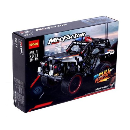 Designer with an inertial mechanism "Police jeep", 213 parts-4