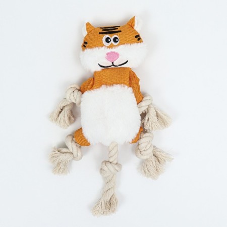 Textile toy with a rope "Kote" with a squeak, rustling, 26 x 28 cm-1