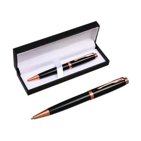 Gift handle, ball "tons" in the leatherette case, rotary, black body with gold-1
