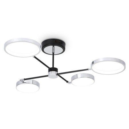 LED ceiling LED with Ambrella Light, Linetech, FL5151, 4200LUM, 3000-6400K, black color, chrome