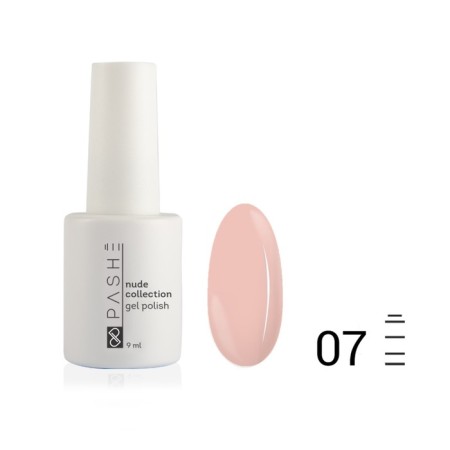 Pashe Nude Collection gel polish, No. 07 Camouflage light-mendal, 9 ml
