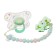 Nipple set - a dummy with a holder, SL, ORTD +12 months, with a cap "Bunny", green