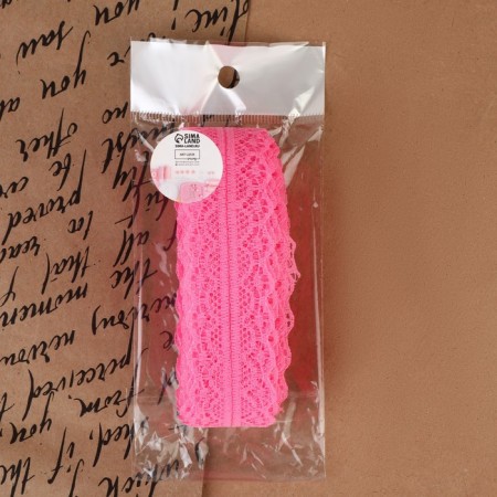 Capricon lace, 30 mm × 10 ± 1 m, pink color-3