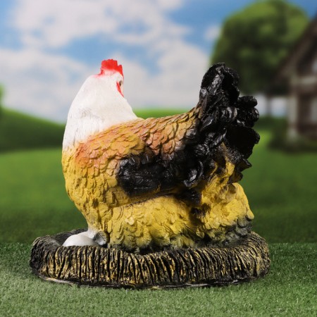 Garden figure "Chicken on the nest" 32x38x38cm-3