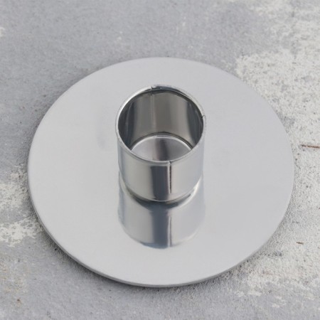 Circle Circle Circle for one candle, 7x3 cm, chrome-2