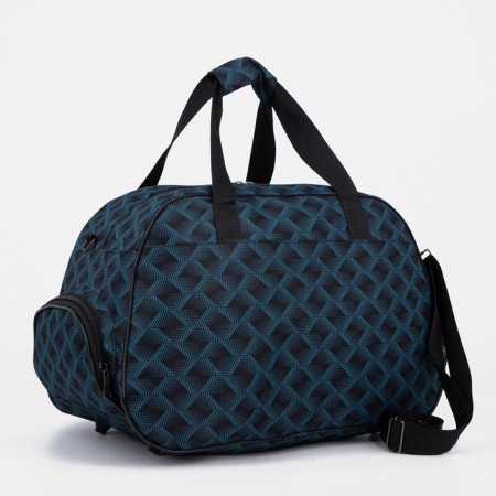 Road bag, lightning department, 2 outer pockets, long belt, blue color