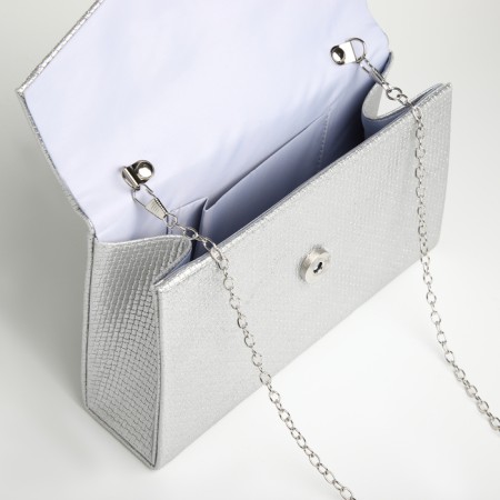 Female bag on a magnet, silver color-4
