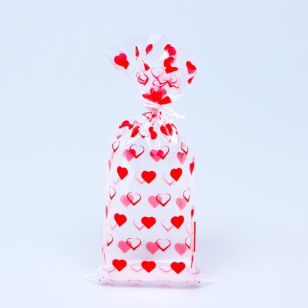 Package packing bopp, "heart" 9*19 cm-2