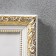 Photo frame plastic 25x35 cm, gold with white (plastic screen)