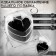 Case plastic under the ring "Heart", 4 × 4, Black insert