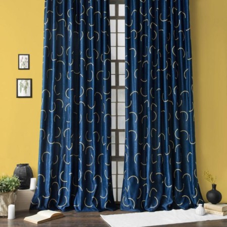 Set of curtains "Jim", size 2x145x270 cm, blue color