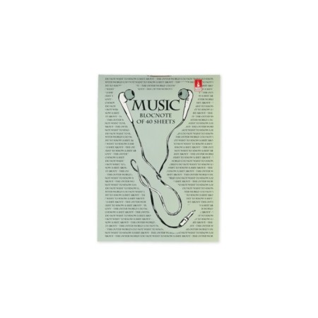 Notepad A7, 40 sheets on the Soundmania paper clip, cardboard cover, block 55 g/m2, mix-1