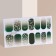 Flood strips for manicure, 14 pcs, green color