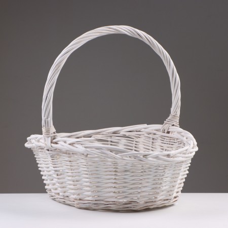 A set of baskets of 3 pcs, 43x33x17/40 cm, white, willow-2