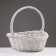 A set of baskets of 3 pcs, 43x33x17/40 cm, white, willow