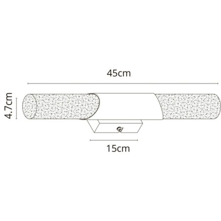 Erte lamp Aqua-Bastone A2470AP-2BK, E14, 2x40 W, 8x45x5 cm, black-1