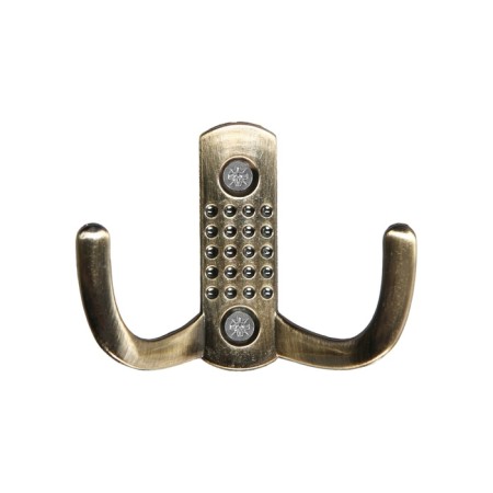 Furniture tundra hook TKD011, two -rod, ancient bronze, 4 pcs TMP-2